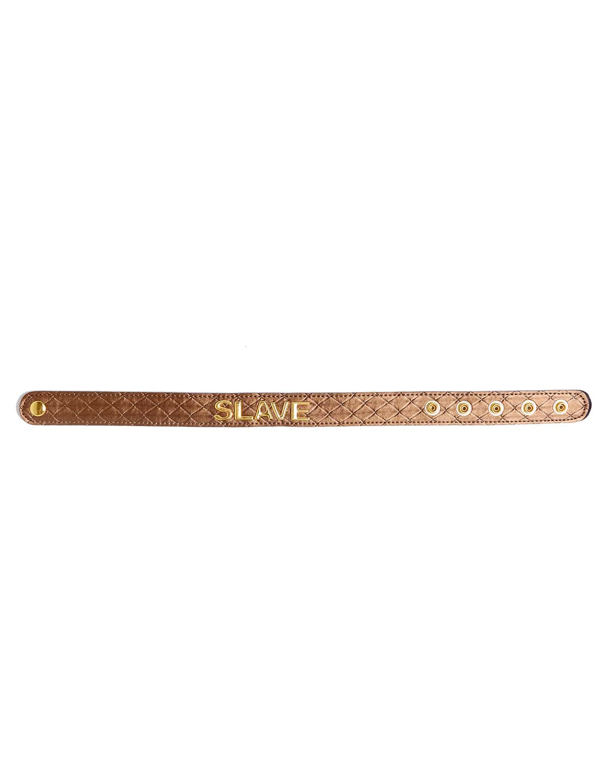 Allure The Subjection choker z napisem SLAVE brązowy