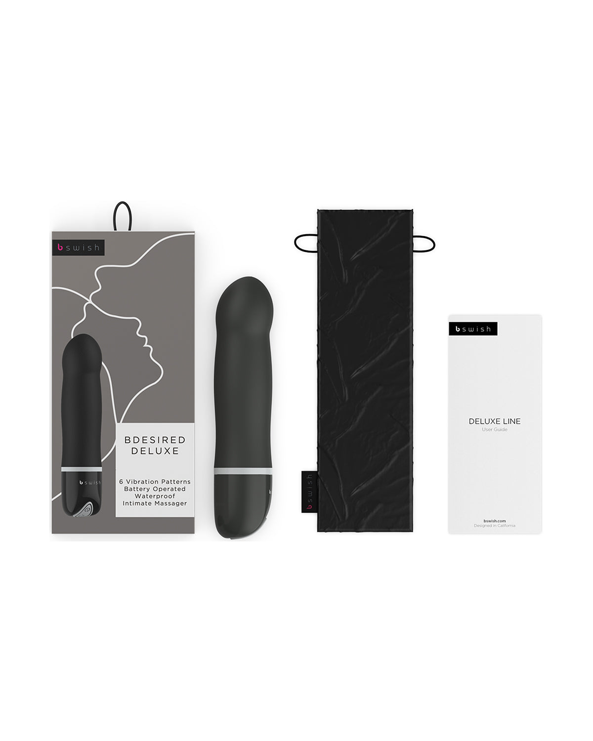 B Swish Bdesired Deluxe Natural klasyczny wibrator czarny