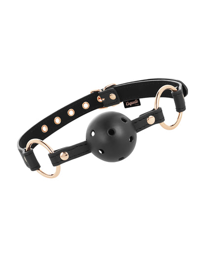 Coquette Chic Breathable Ball Gag knebel erotyczny z otworami złoty