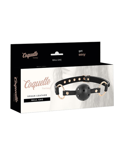 Coquette Chic Breathable Ball Gag knebel erotyczny z otworami złoty