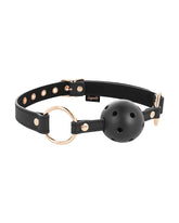 Coquette Chic Breathable Ball Gag knebel erotyczny z otworami złoty