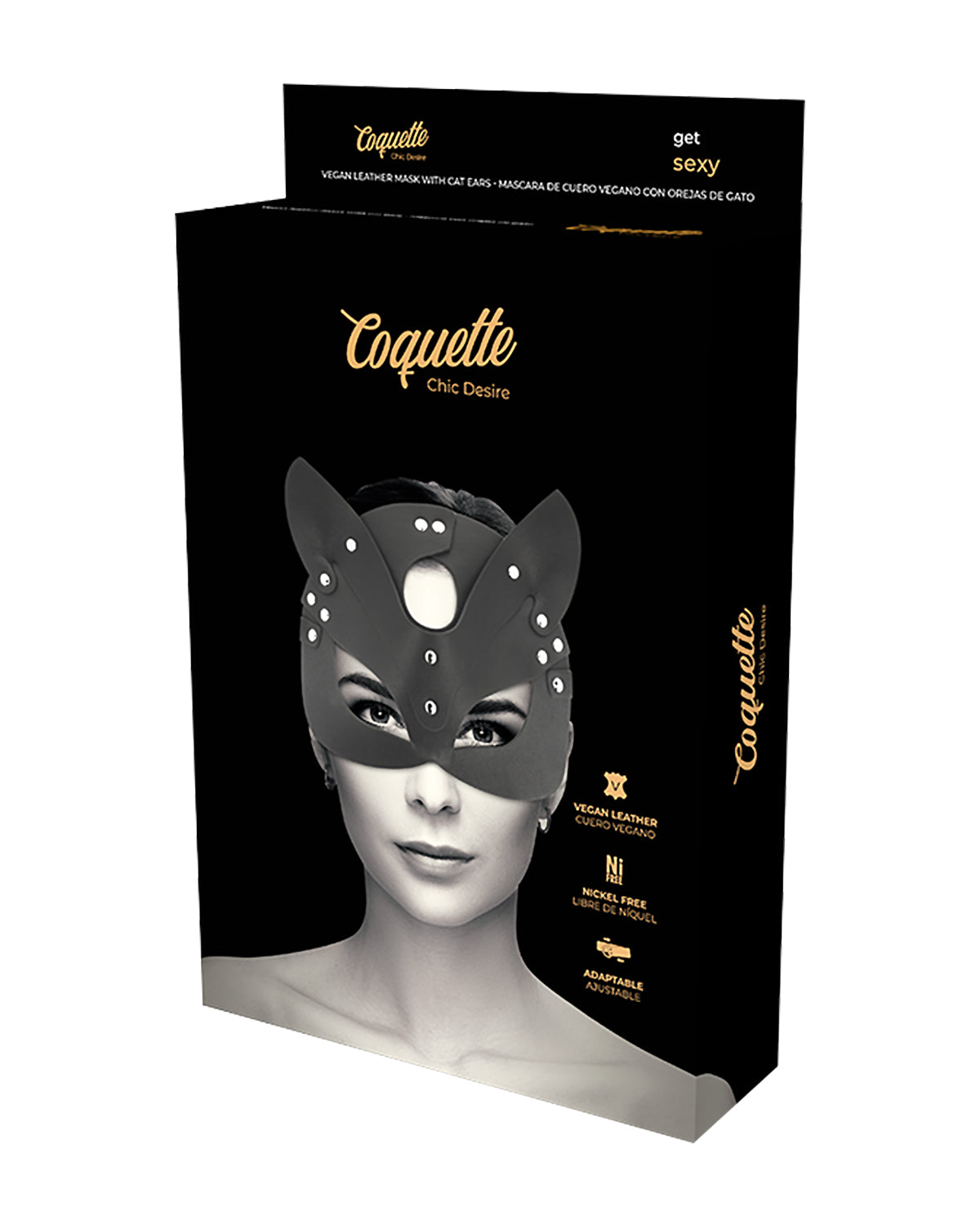 Coquette Chic Mask with Cat Ears maska z uszami kota czarna