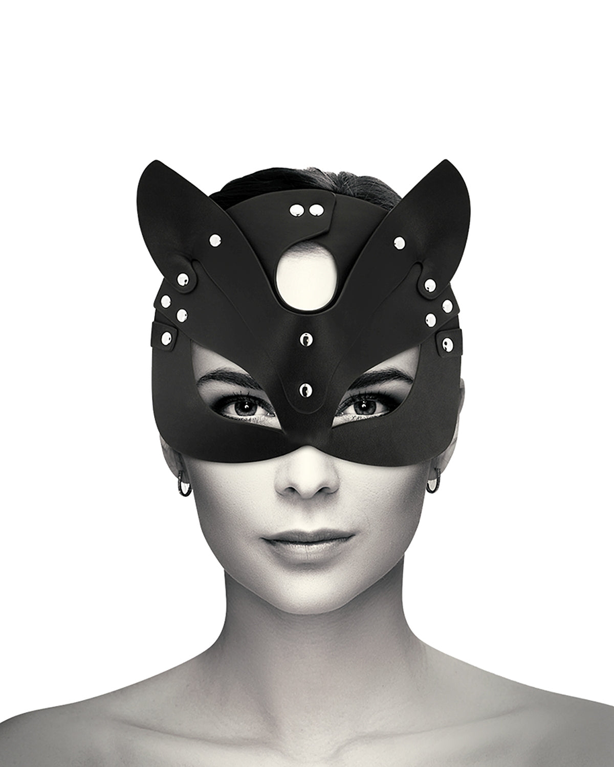 Coquette Chic Mask with Cat Ears maska z uszami kota czarna