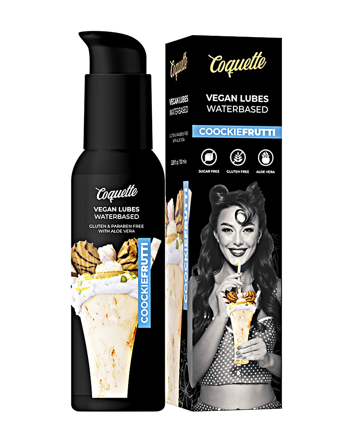 Coquette Cosmetics Vegan Lubes CookieFrutti smoothie z ciastkami i owocami tropikalnymi lubrykant wegański na bazie wody 100 ml