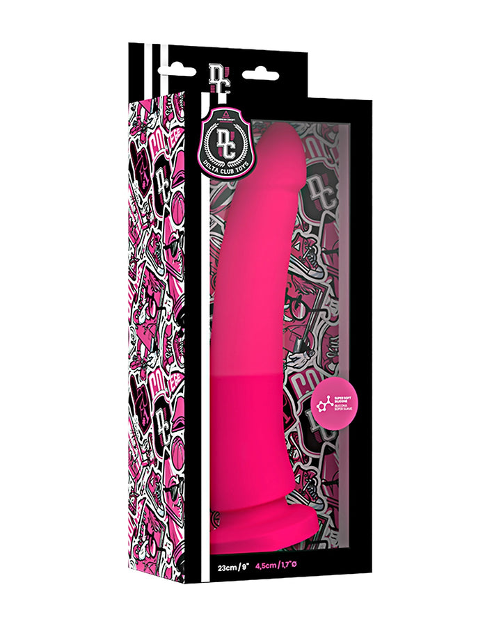 Delta Club Toys Dong Pink silikonowe dildo z przyssawką 23 cm x 4.5 cm, różowe