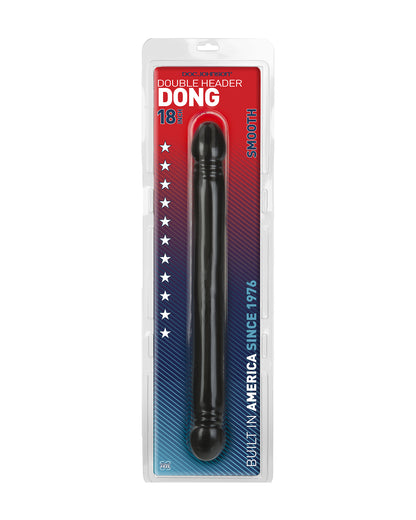 Doc Johnson Double Header Smooth dwustronne dildo czarne 44 cm