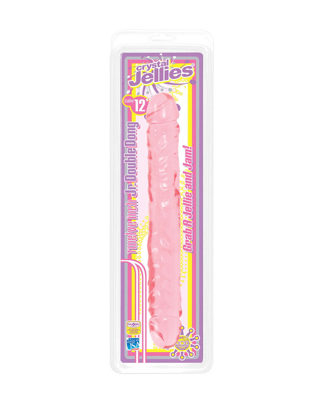 Doc Johnson Jr. Double Dong dwustronne dildo różowe 30 cm