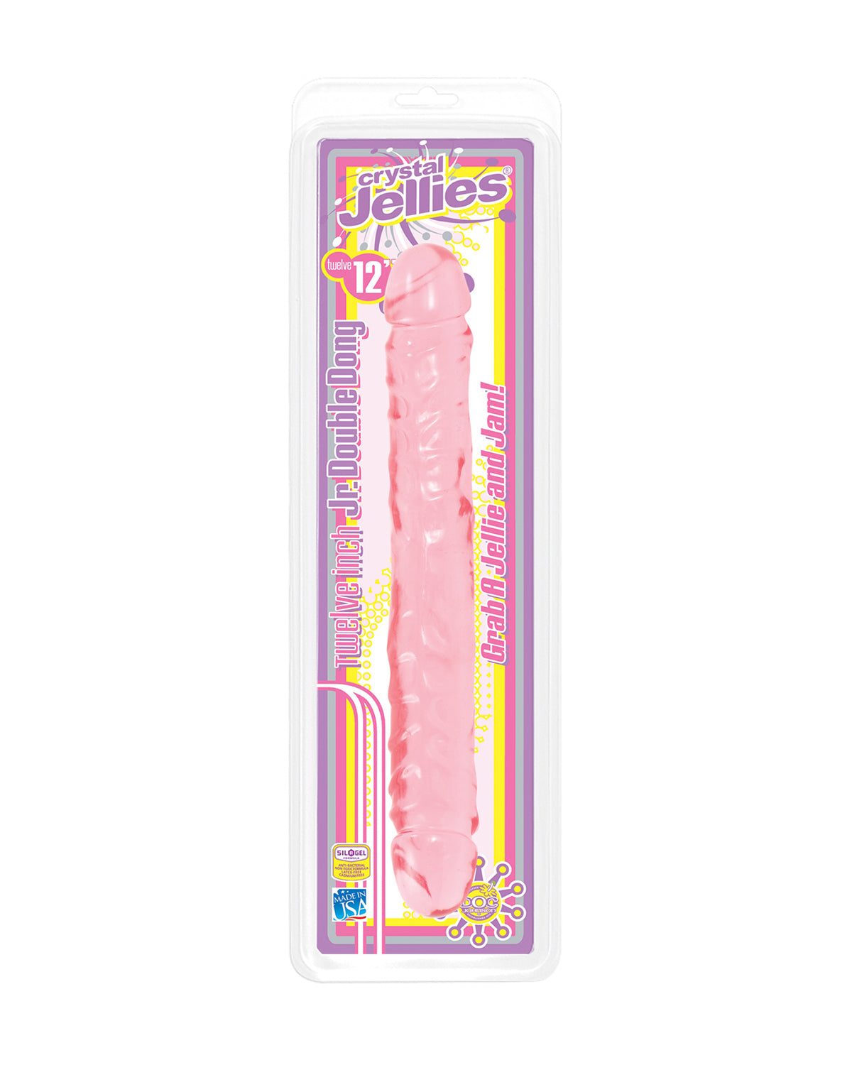 Doc Johnson Jr. Double Dong dwustronne dildo różowe 30 cm