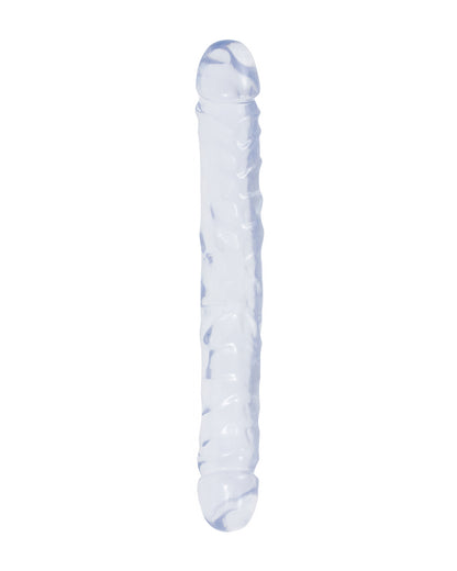 Doc Johnson Jr. Double Dong dwustronne dildo transparentne 30 cm