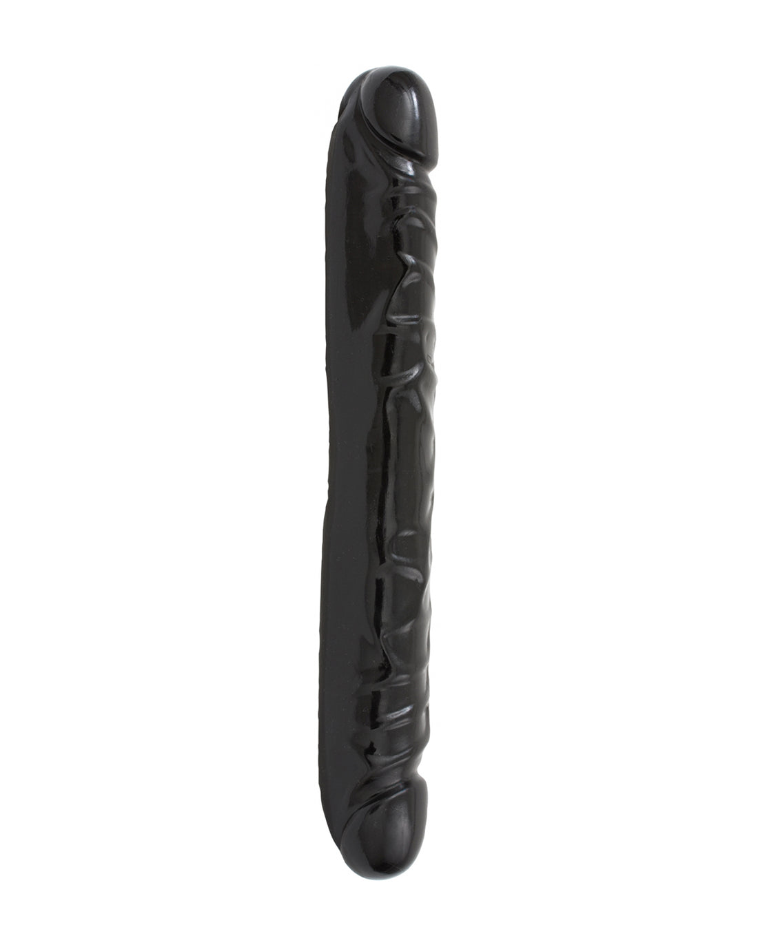 Doc Johnson Jr. Veined Double Header dwustronne dildo czarne 30 cm