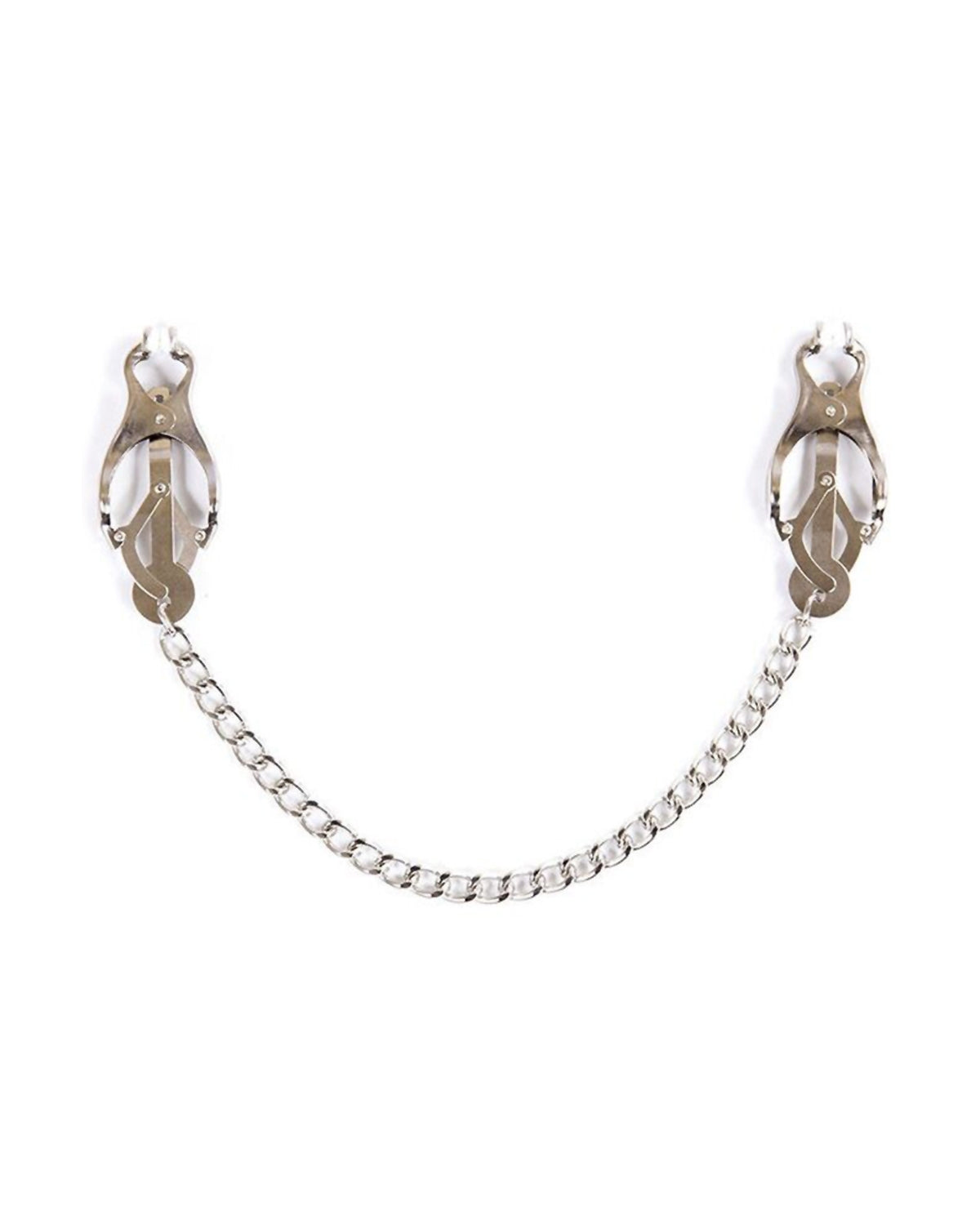 Japońskie zaciski na sutki Fetish Metallic Nipple Clamps and Chain