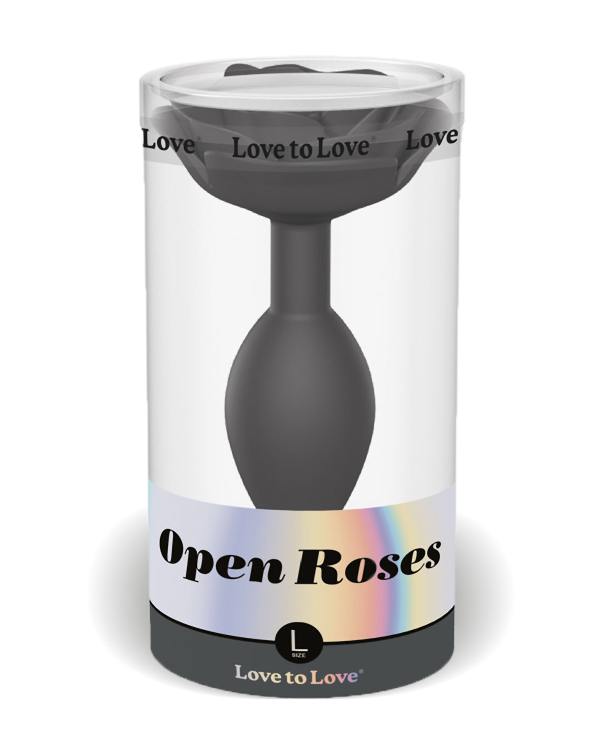 Love to Love Open Roses korek analny czarny rozmiar L