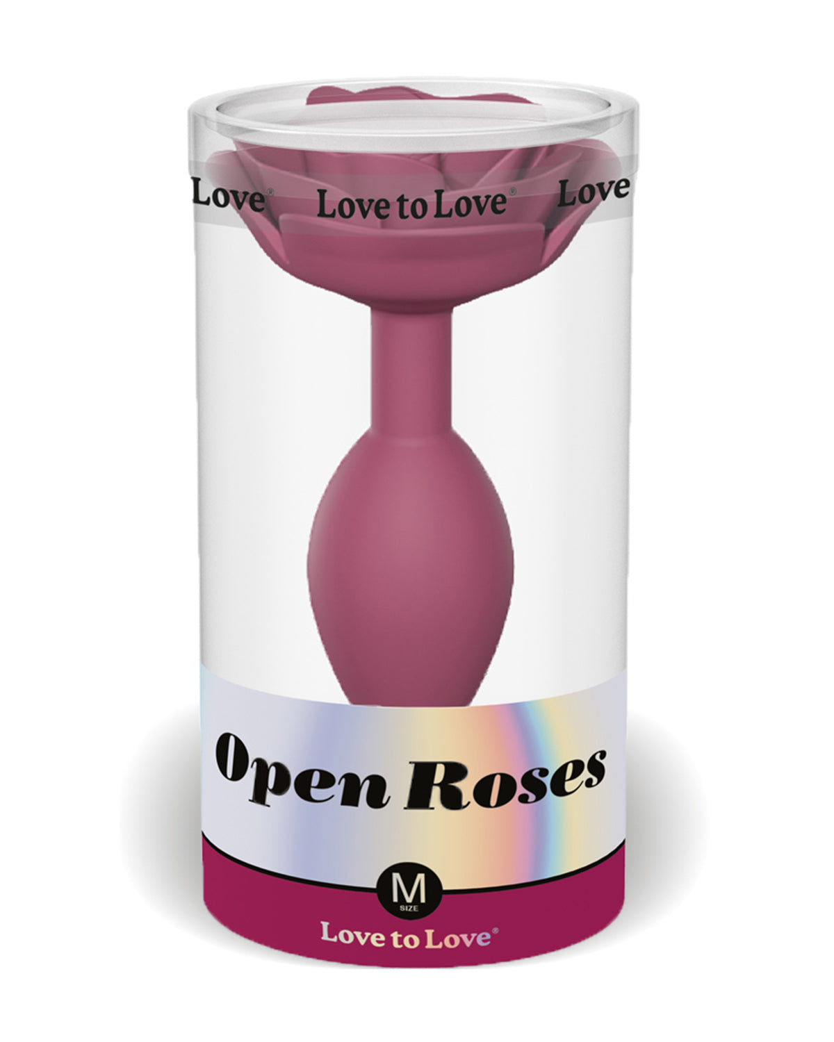 Love to Love Open Roses korek analny czerwony rozmiar M