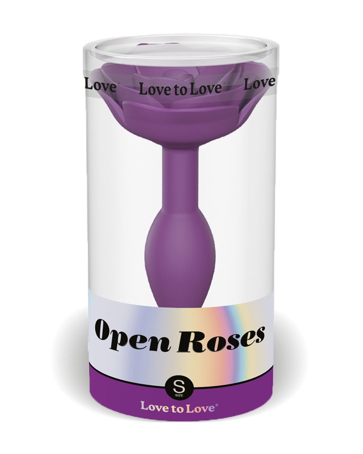Love to Love Open Roses korek analny fioletowy rozmiar S