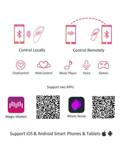 Magic Motion Flamingo wibrujące jajko z aplikacją na telefon czerwone