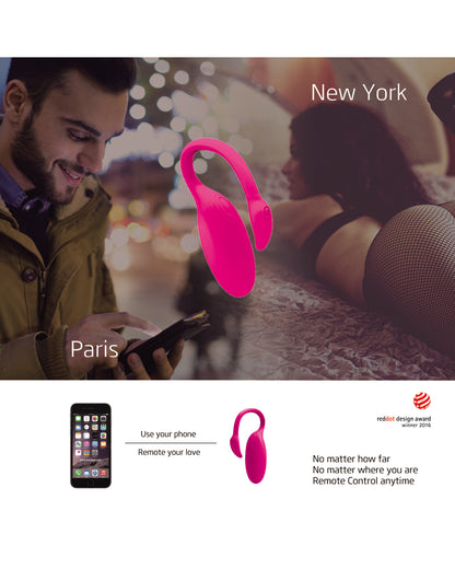 Magic Motion Flamingo wibrujące jajko z aplikacją na telefon czerwone