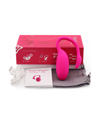 Magic Motion Flamingo wibrujące jajko z aplikacją na telefon czerwone