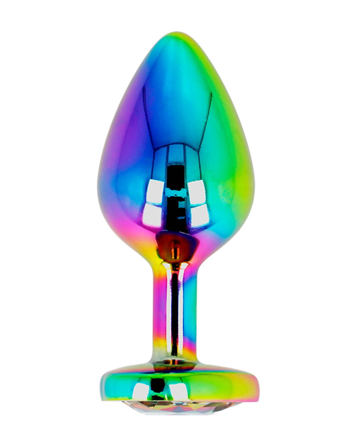 Metalowy korek analny z motywem serca rozmiar M Iridescent Heart
