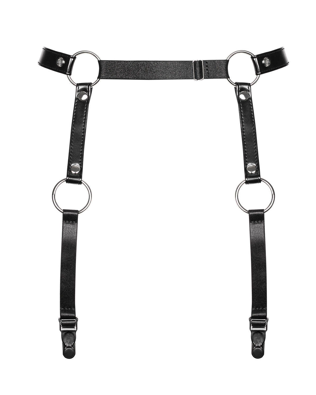 Obsessive A741 pas do pończoch harness czarny