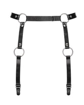 Obsessive A741 pas do pończoch harness czarny