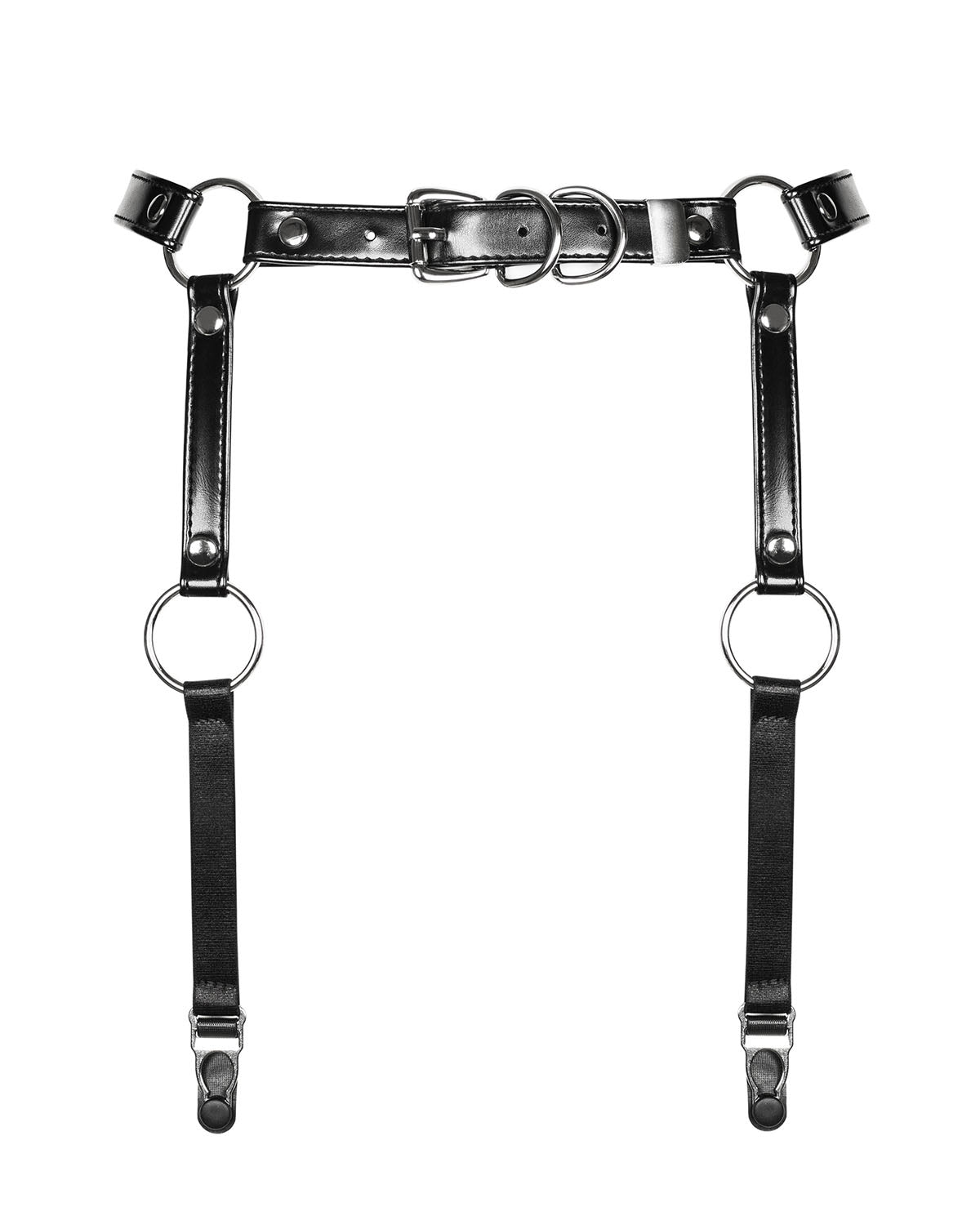 Obsessive A741 pas do pończoch harness czarny