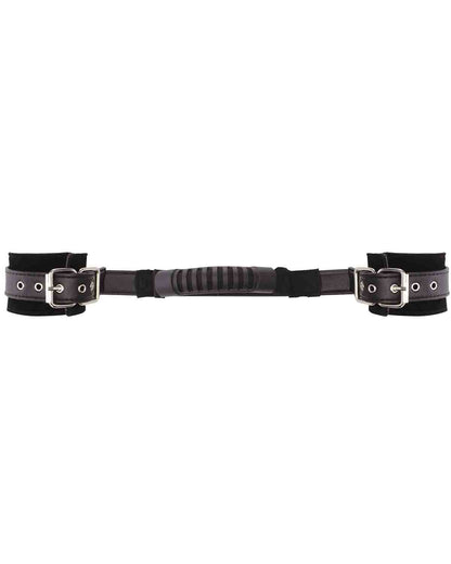Ouch! Adjustable Leather Handcuffs kajdanki z uchwytem czarne