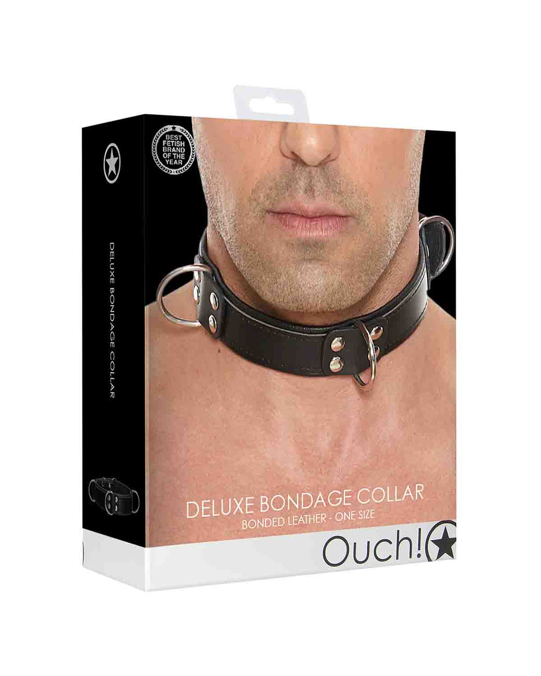 Ouch! Deluxe Bondage Collar obroża czarna