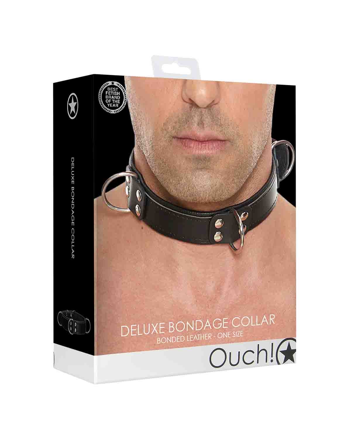 Ouch! Deluxe Bondage Collar obroża czarna