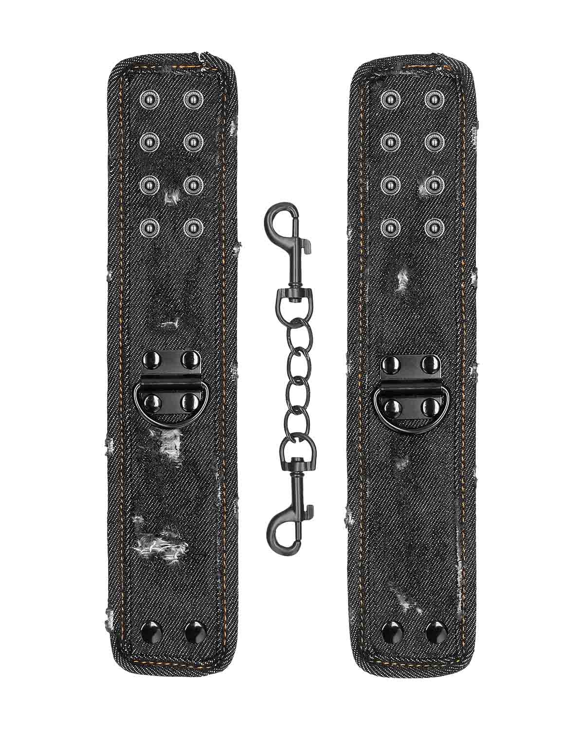 Ouch! Denim Handcuffs dżinsowe kajdanki czarne