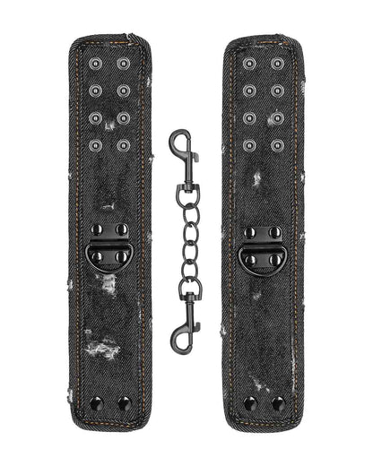 Ouch! Denim Handcuffs dżinsowe kajdanki czarne