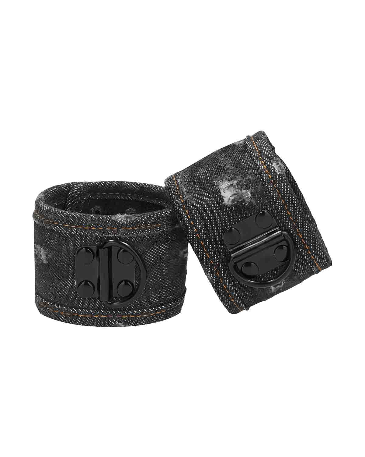 Ouch! Denim Handcuffs dżinsowe kajdanki czarne