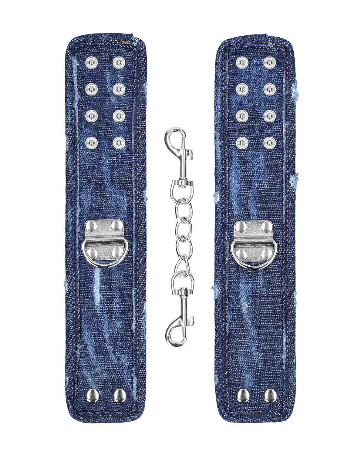 Ouch! Denim Handcuffs dżinsowe kajdanki niebieskie