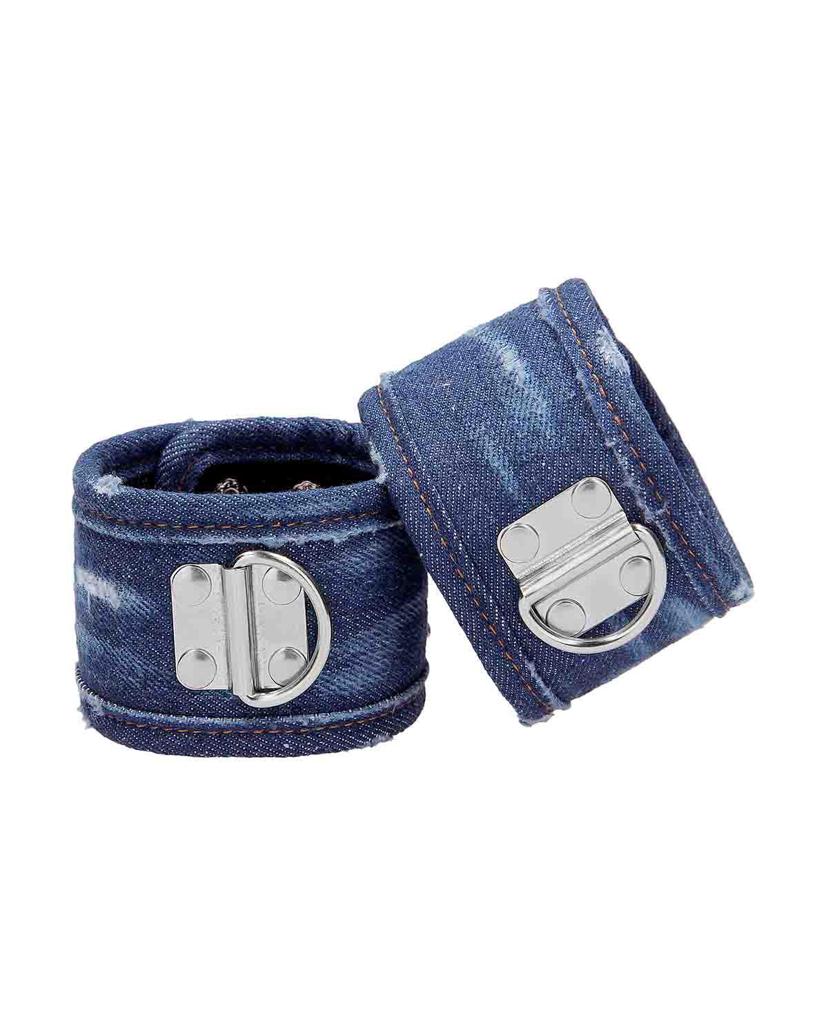Ouch! Denim Handcuffs dżinsowe kajdanki niebieskie