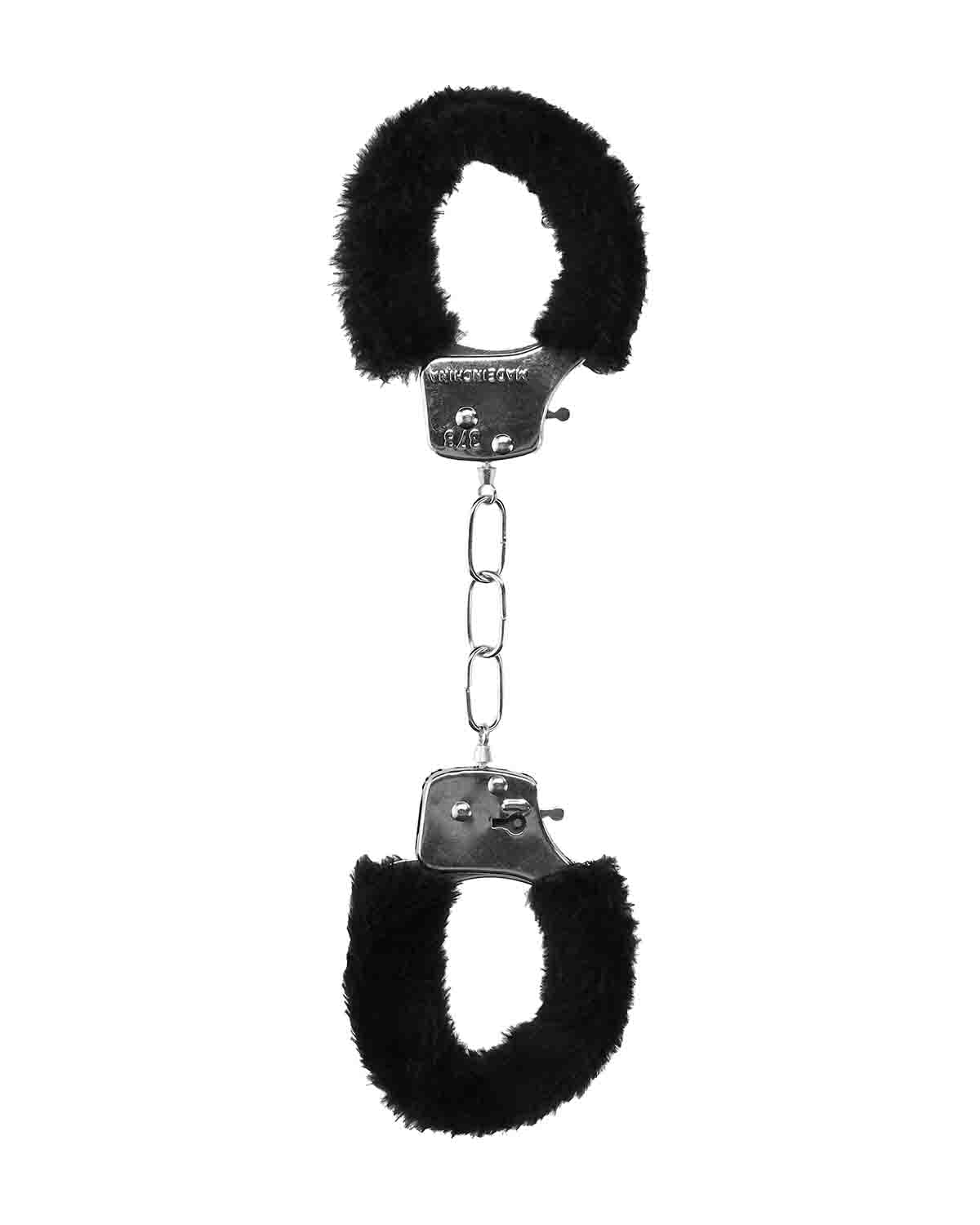 Ouch! Handcuffs Furry kajdanki z futerkiem na ręce czarne