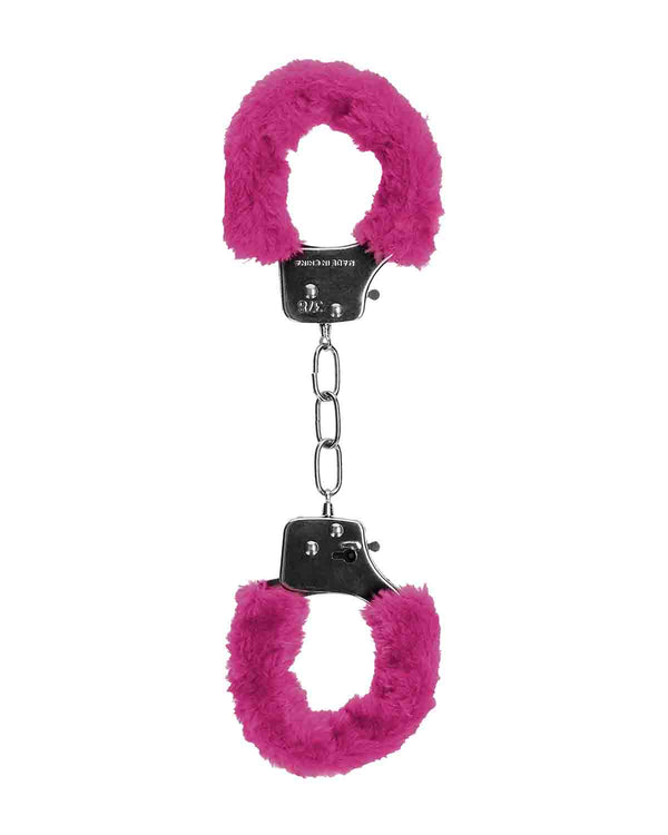Ouch! Handcuffs Furry kajdanki z futerkiem na ręce różowe