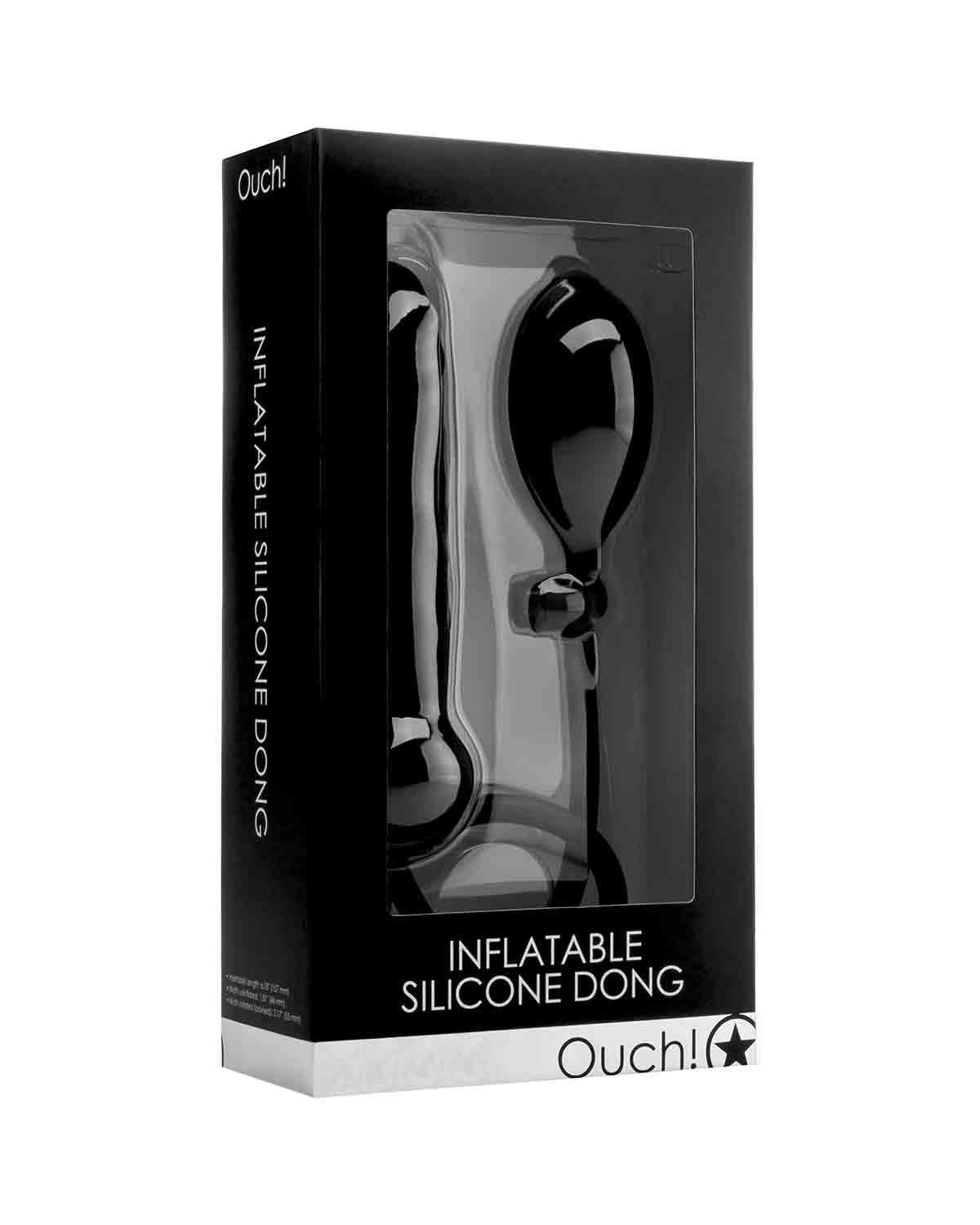 Ouch! Inflatable Silicone Dong pompowane dildo czarne