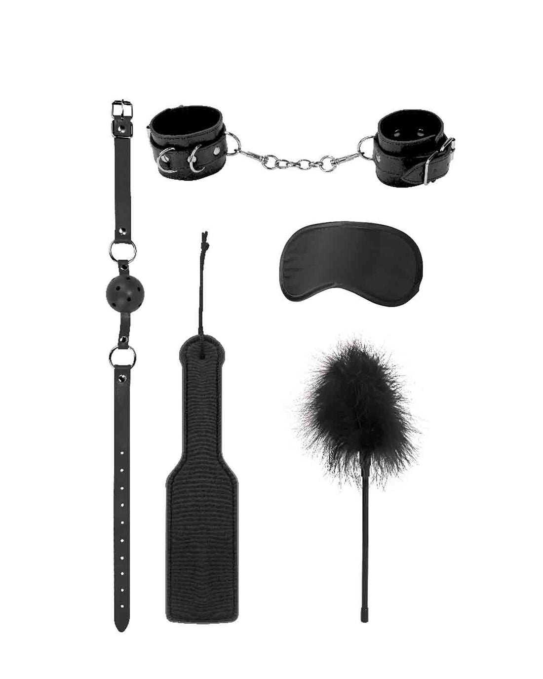 Ouch! Introductory Bondage Kit pięcioelementowy zestaw bondage czarny