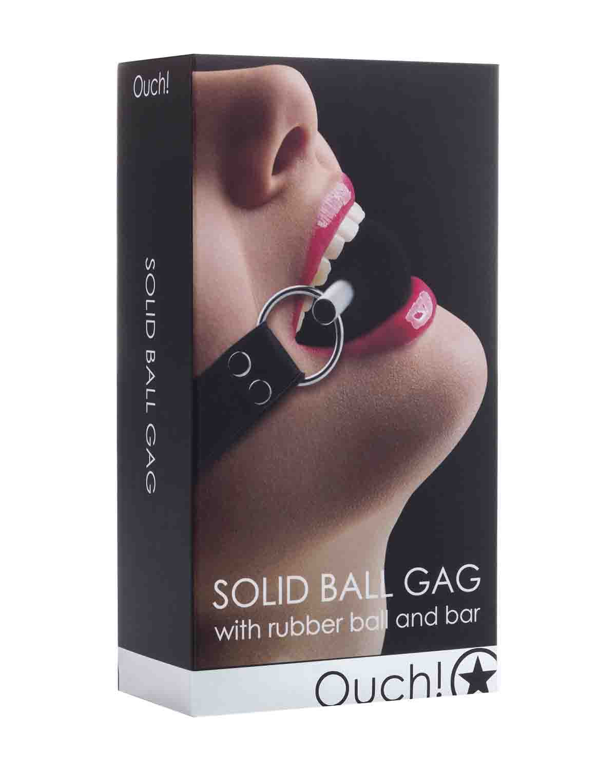 Ouch! Solid Ball Gag klasyczny knebel czarny