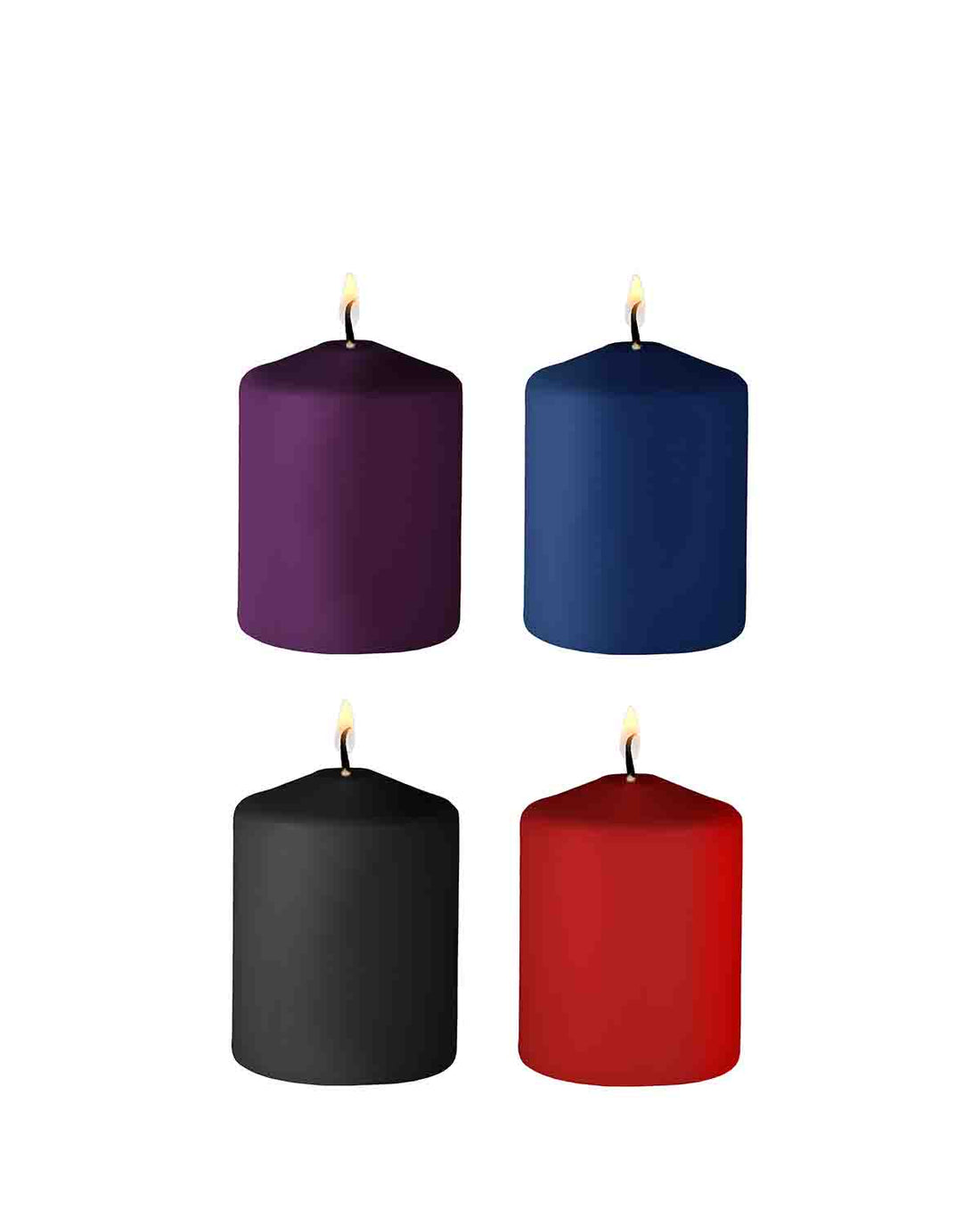 Ouch! Tease Candles Mix scent zestaw świec do zabawy woskiem czarna figa, jaśmin, pomarańcz, sól morska i cedr