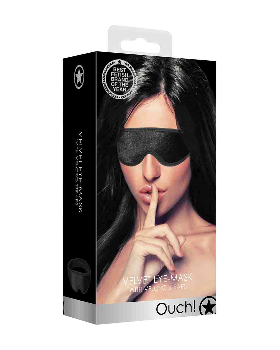 Ouch! V&amp;V Adjustable Eye Mask miękka opaska na oczy czarna
