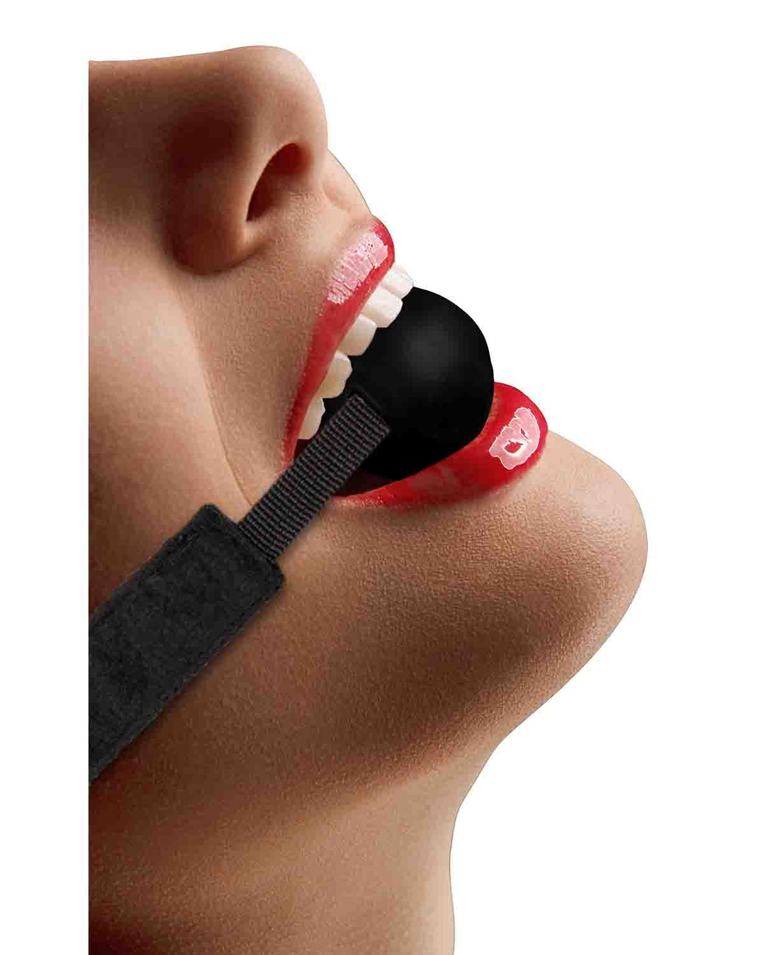 Ouch! V&amp;V Adjustable Silicone Ball Gag silikonowy knebel erotyczny czarny