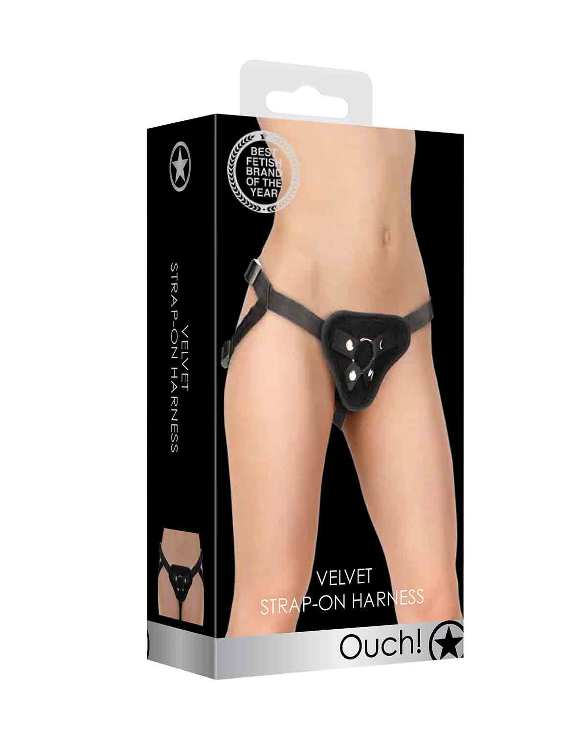 Ouch! V&amp;V Adjustable Harness with O-Ring uprząż do strap-on czarna