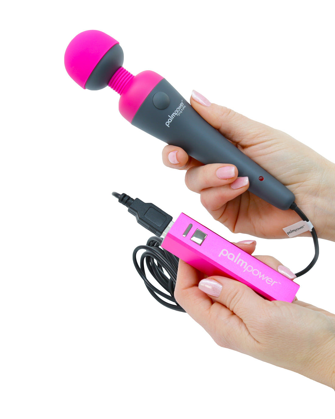 PalmPower Plug &amp; Play Wand masażer do ciała zasilany przez powerbank