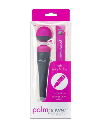 PalmPower Plug &amp; Play Wand masażer do ciała zasilany przez powerbank