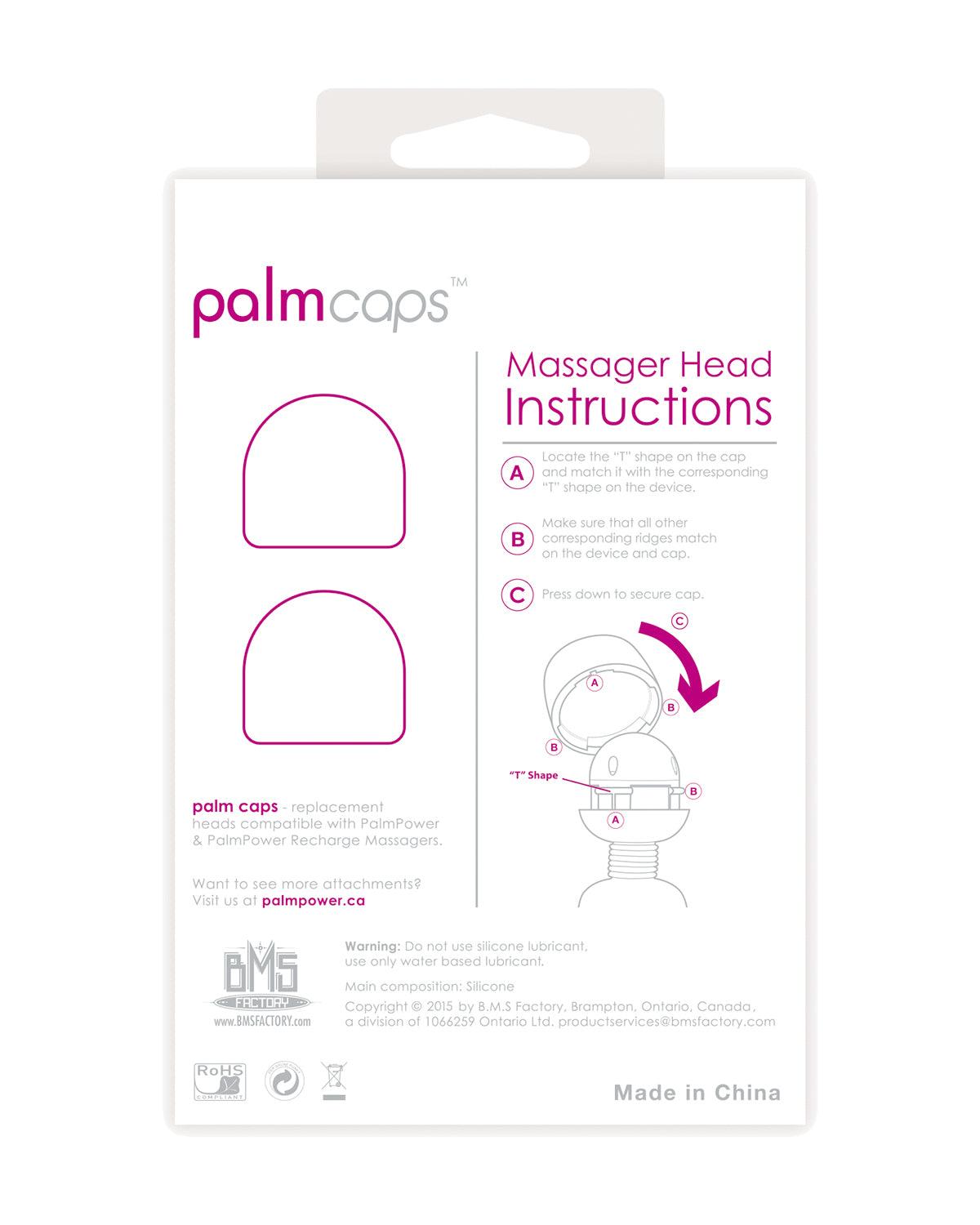PalmPower Wand Attachment PalmCaps zapasowe końcowi do PalmPower