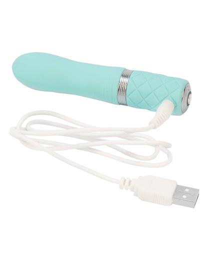 Pillow Talk Flirty miniwibrator z kryształkami Swarovskiego miętowy
