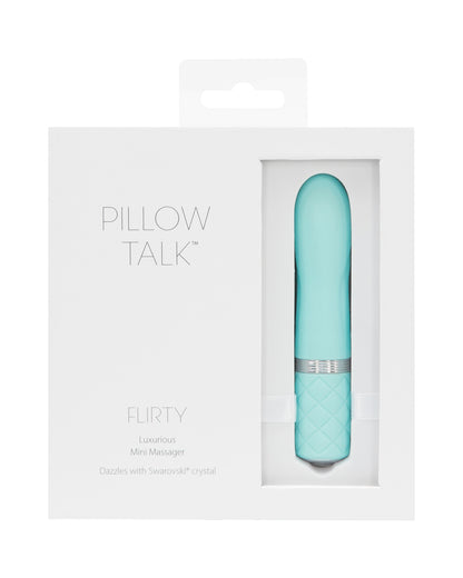 Pillow Talk Flirty miniwibrator z kryształkami Swarovskiego miętowy