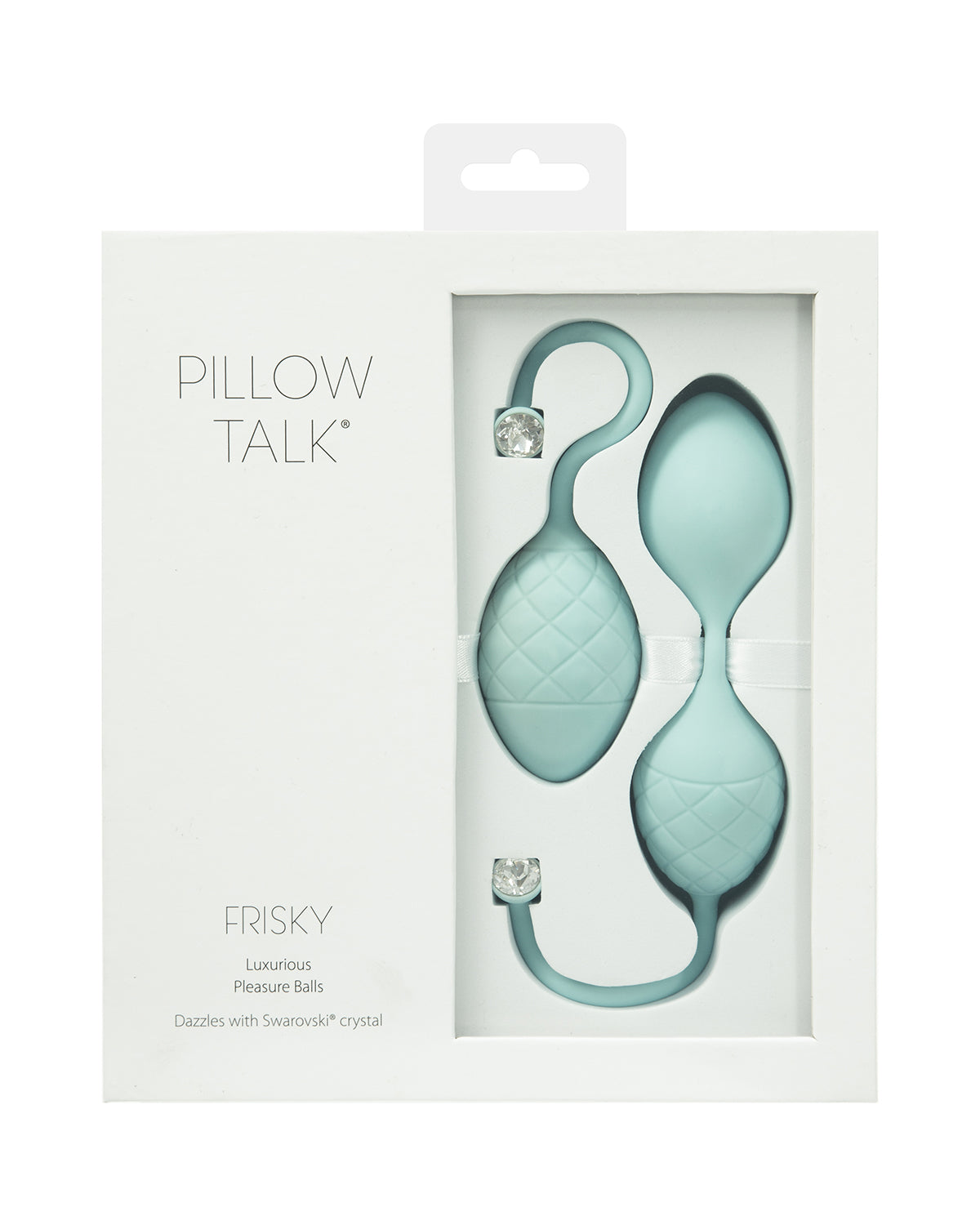 Pillow Talk Frisky progresywne kulki gejszy z kamykiem Swarovskiego miętowe