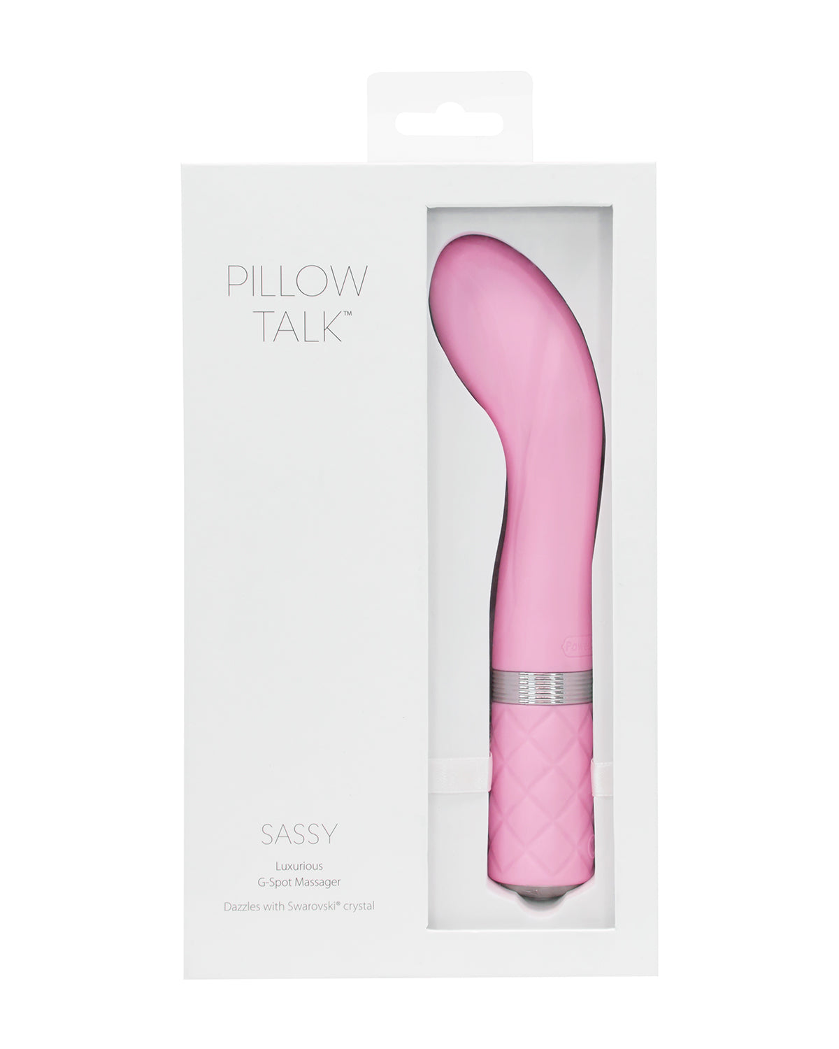Pillow Talk Sassy wibrator punktu G z kryształkami Swarovskiego różowy