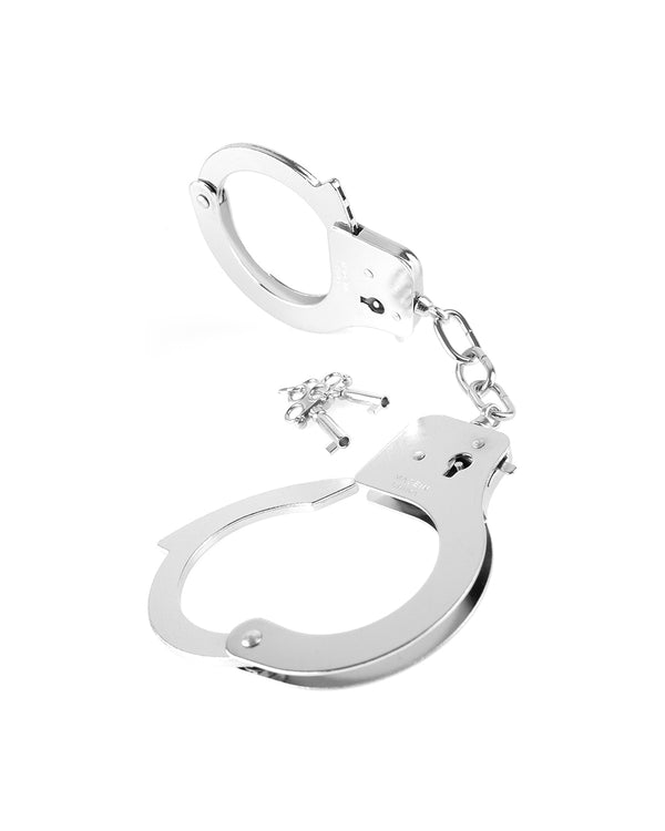 Pipedream Designer Metal Handcuffs metalowe kajdanki srebrne